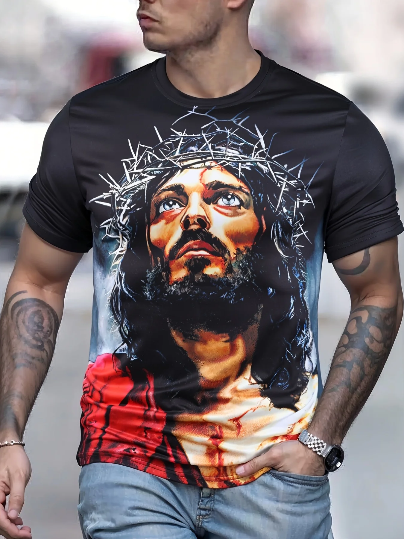 vintage jesus tee XL ジーザス キリスト 80s ビンテージ Jesus ジーザス キリスト Tシャツ - メルカリ