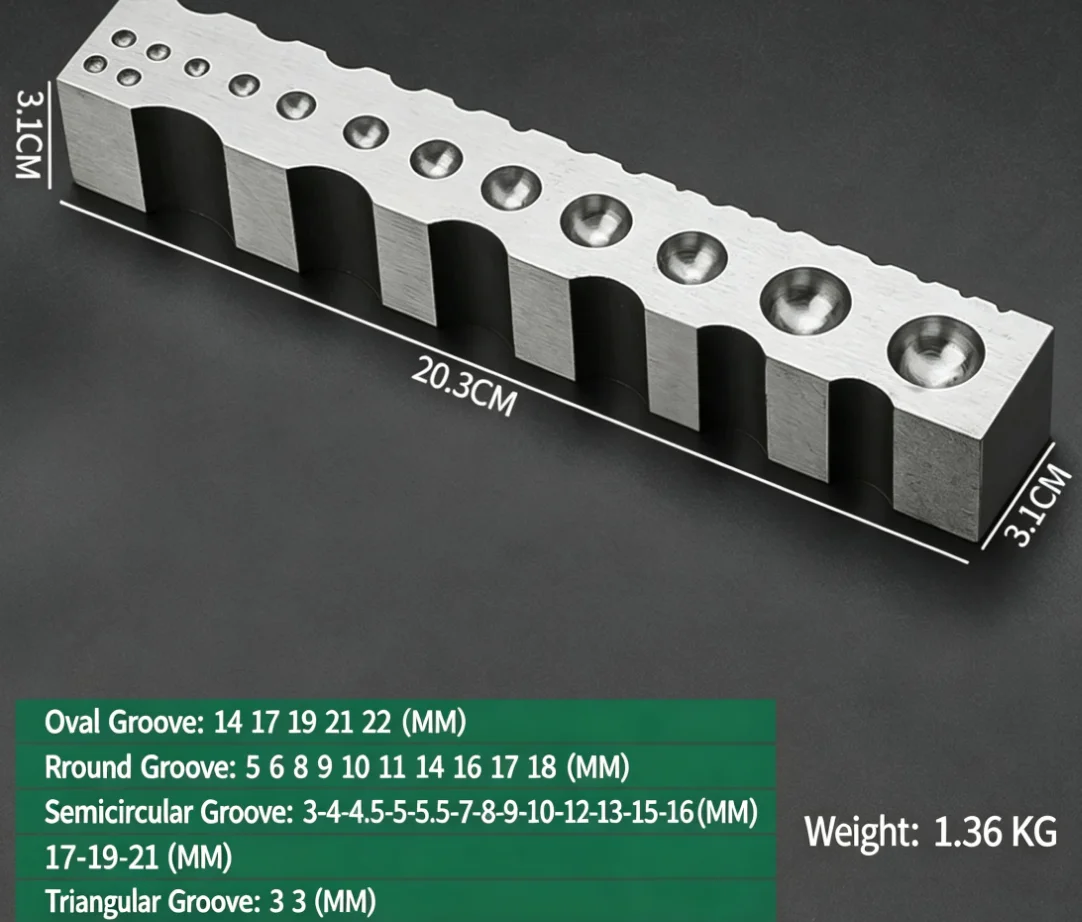 Square Six-Sided Dapping Block High Hardness Steel Forming Shaping Tool Jewelry Tools Swage Block Channel Jewelry Making Block