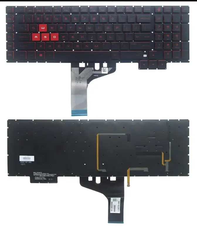 Per Hp Omen 17-An 17-An001Ca 17-An008Ca 17-An010Ca 17-Ce Tpn-Q195 Tastiera Us Retroilluminata Rossa