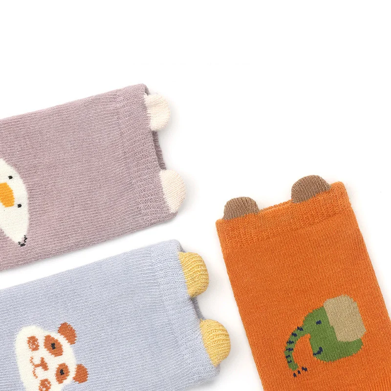 Baby Cotton Cartoon Animal Ear Non-Slip Ankle Socks for Toddlers Kids Boys Girls Spring Summer Short Socks 0-5T Infant Footwear