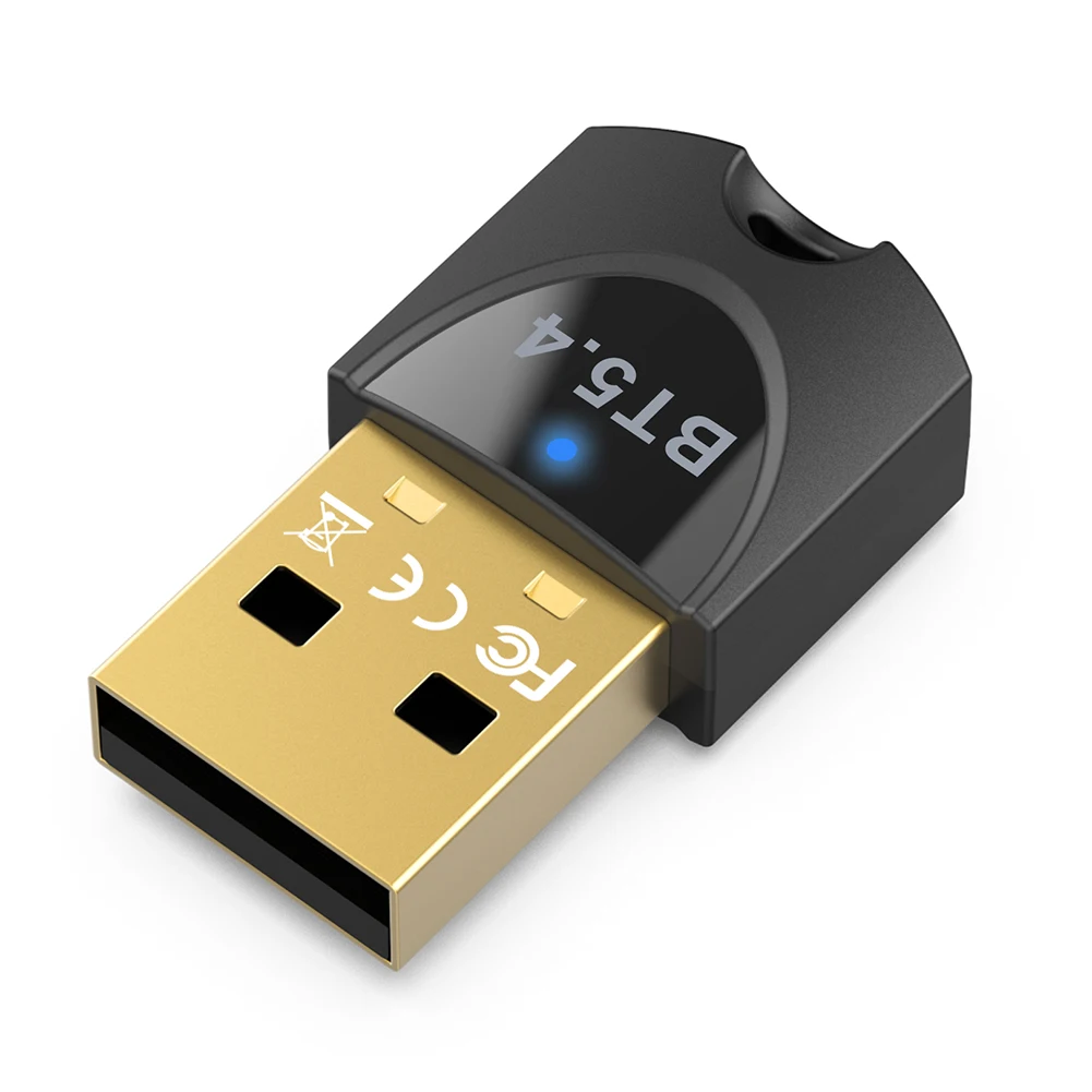 USB 블루투스 호환 5.4 어댑터, 오디오 동글 드라이버 프리 무선 USB 어댑터, PC 노트북용 무선 BT 5.4 동글 어댑터