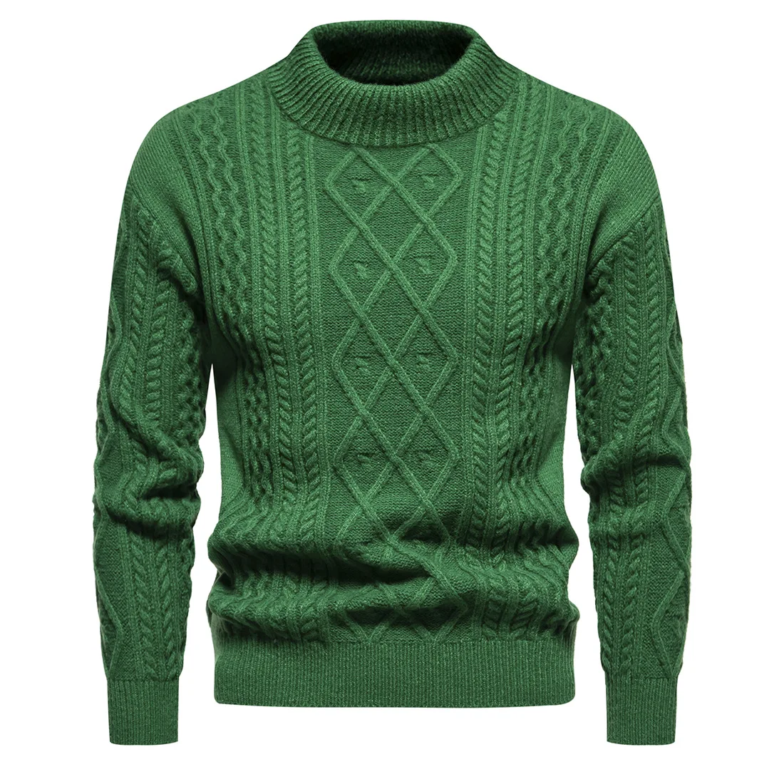 

Mens Pullover Knitted Sweater Stylish O-neck Twist Long Sleeve Pullovers Fashion Casual Slim Fit Weave Knit Jumper Mens Clothing