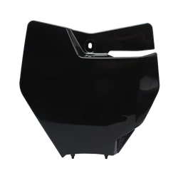 Durable Motorcycle Front Number Plate Plastic Cover - Motocross Enduro Dirt Bike Accessories (Black)