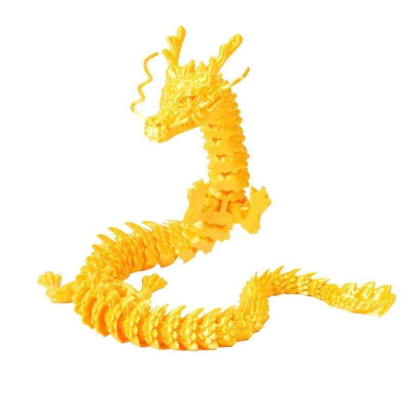 3D Printed Dragon Flexible Movable Rotatable Articulated Dragons Ornaments Home Office Desktop Craft Ornament ornament crafts miniature figurines resin ornaments miniature ornament 3d printed toy resin crafts dragon statue dragon ornament