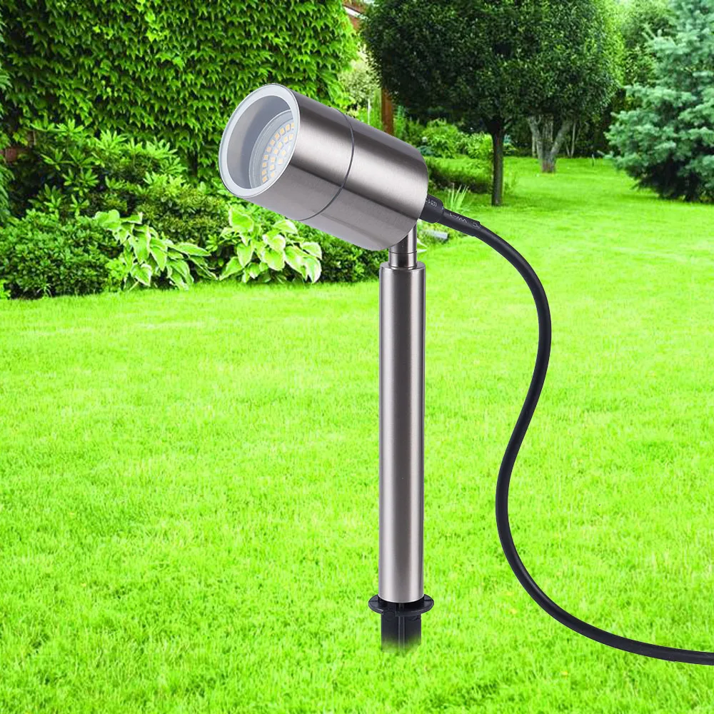 

Outdoor waterproof IP65 GU10 Garden Lawn Lamp 220V 110V 12V LED Spike Light 3W 5W 7W 9W Path Landscape led Spotlight