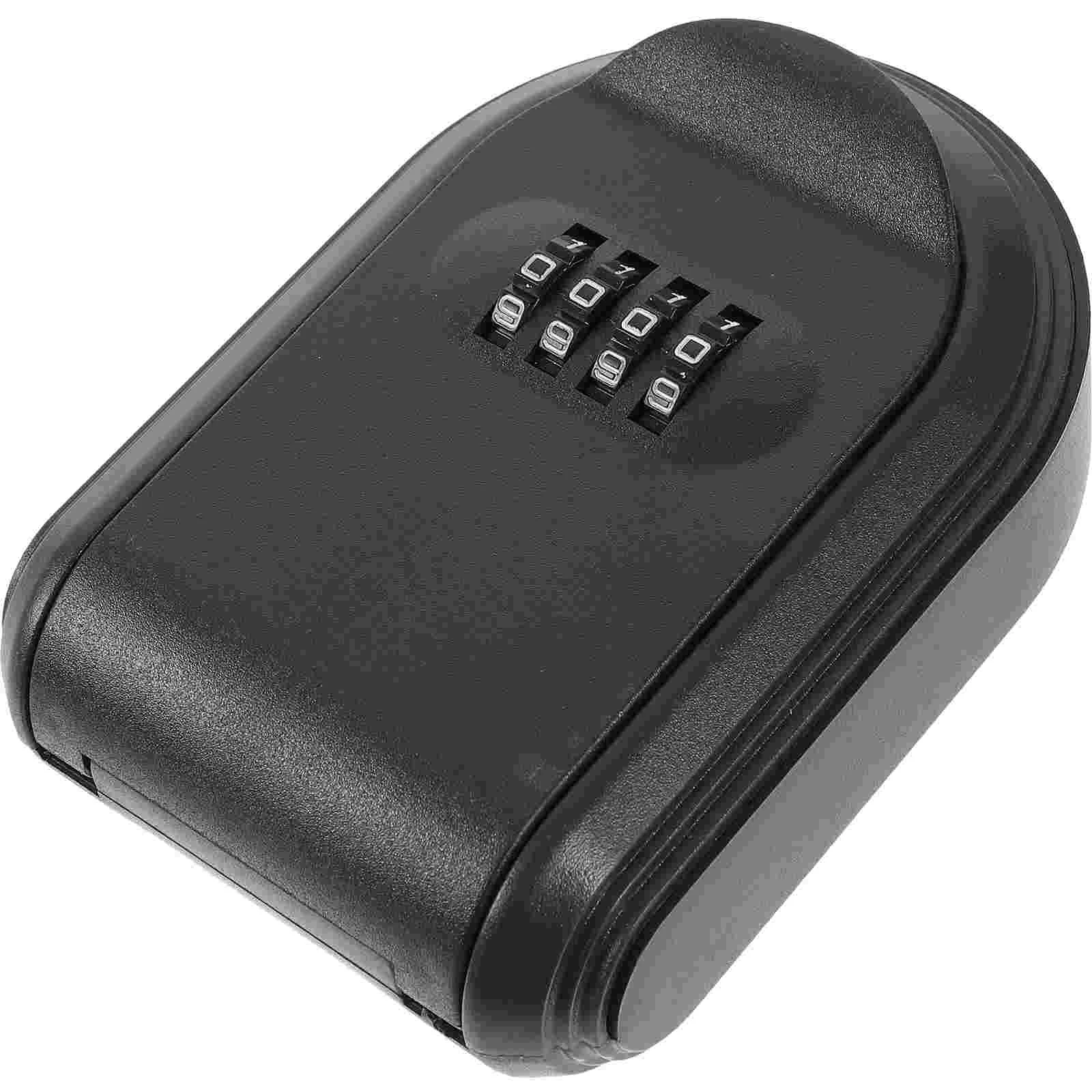 

Small Lockbox Key Password Door Wall Mounted Safe (Black) 1pc Hidden Holder for outside Hide Hider Security Boxes