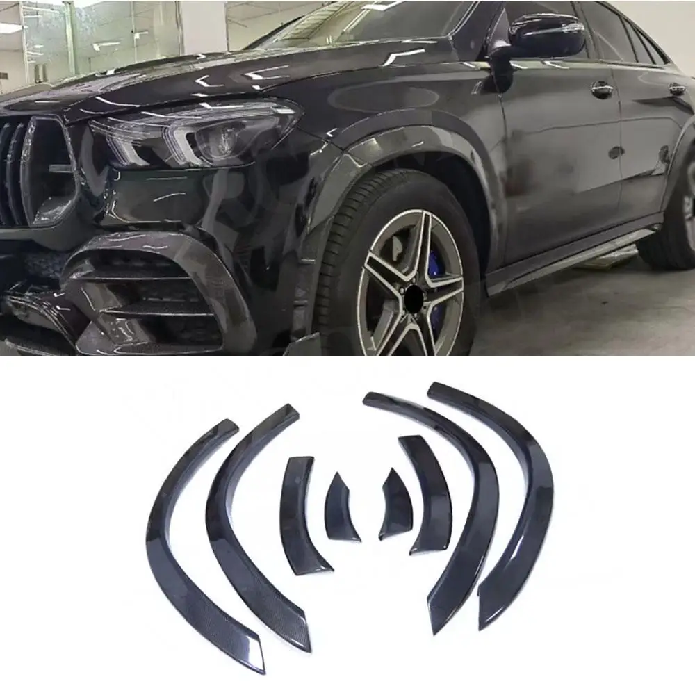 

Carbon Fiber Car Fender Wheel Eyebrow Protector Wheel Arch Trim Strip Mudguards For Mercedes Benz GLE Class W167 GLE Coupe 2020+