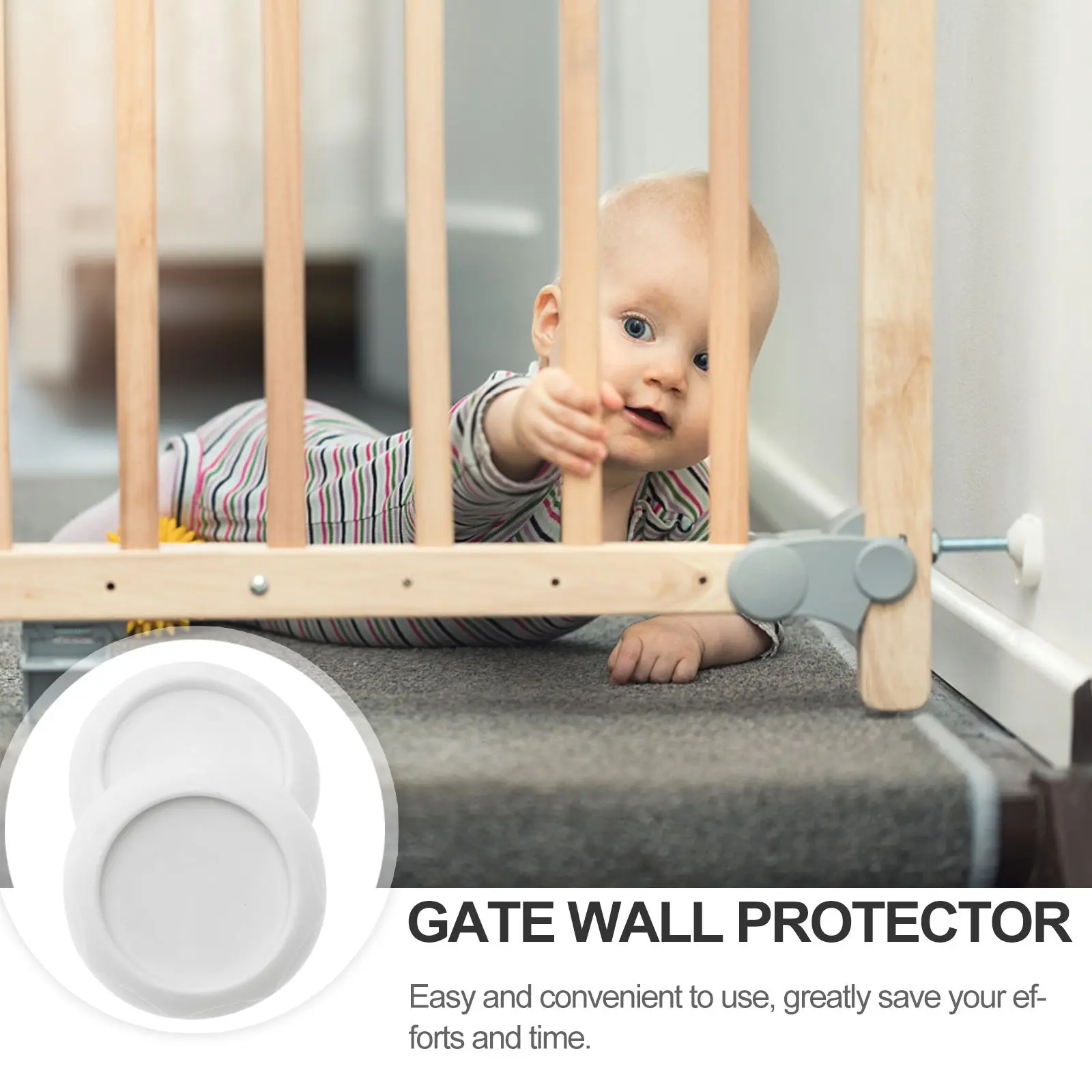 2pcs Gate Wall Protector Wall Cups Silicone Non Door Bumpers Easy Installation No Damage Halloween Gift