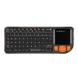 Compact Backlit Wireless Keyboard with Touchpad - Dual Connectivity (2.4GHz & Bluetooth 5.0) - 7 - Color Backlit (A8 PLUS - SD - Orange)