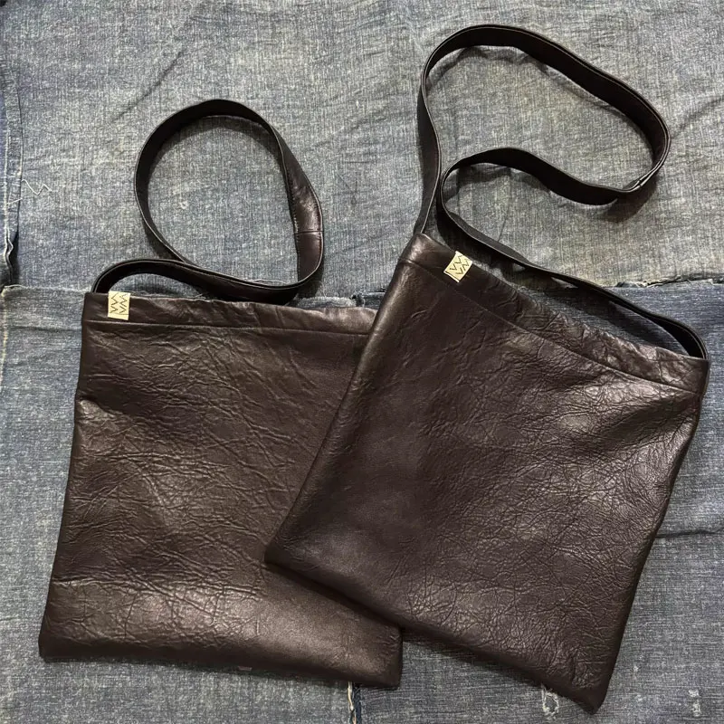 VISVIMWMV KOFU RECORD BAG DMGD(IT VEG.H) French ribbed grain  