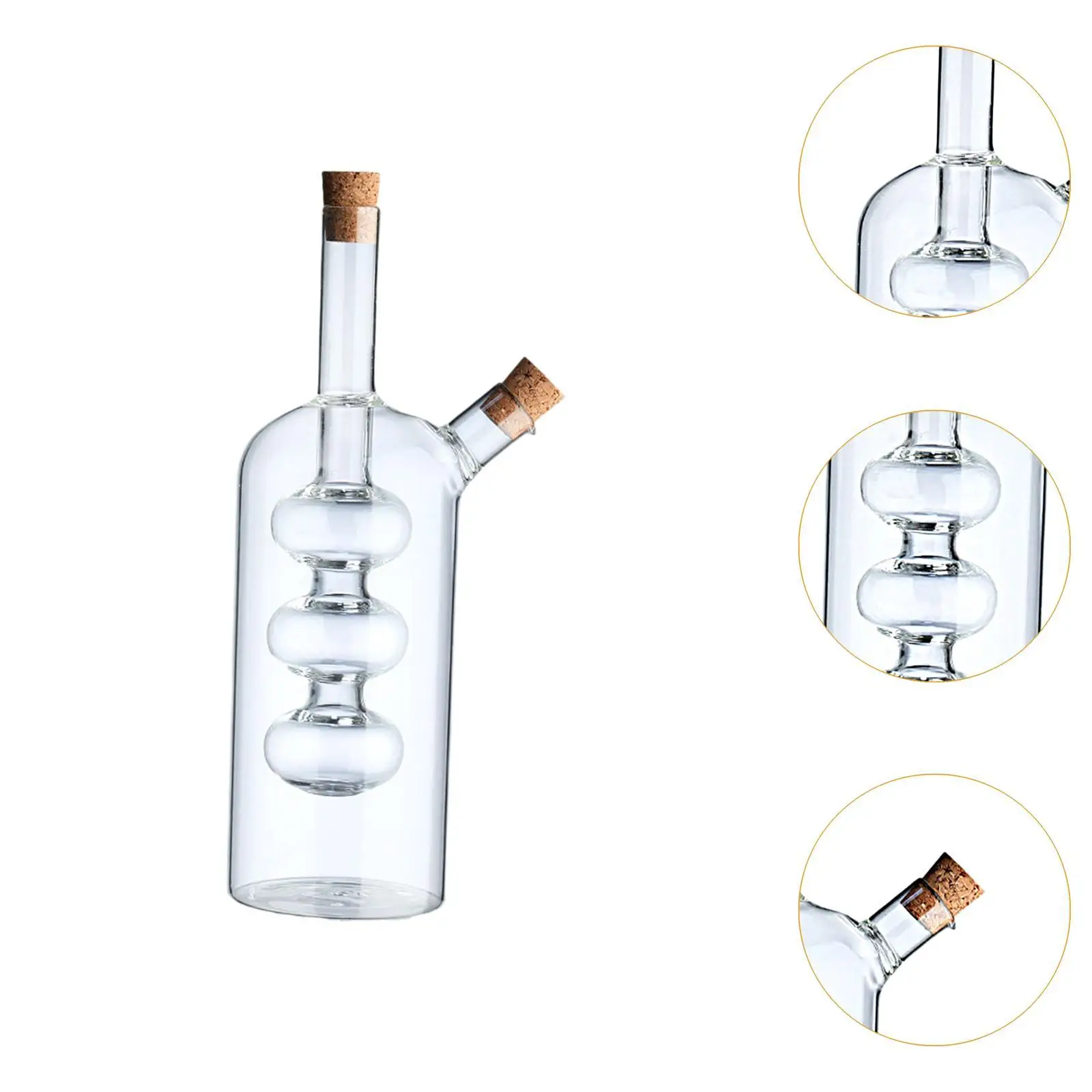 Oil and Vinegar Dispenser Glass, 2 in 1 Oil and Vinegar Bottle, Cruet Bottle 5