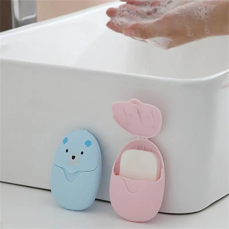 

Disposable Soap Paper Portable Cute Boxed Mini Scented Soap Slice Travel Soap Washing Hand Cleaning Scented Slice Bathroom Tools