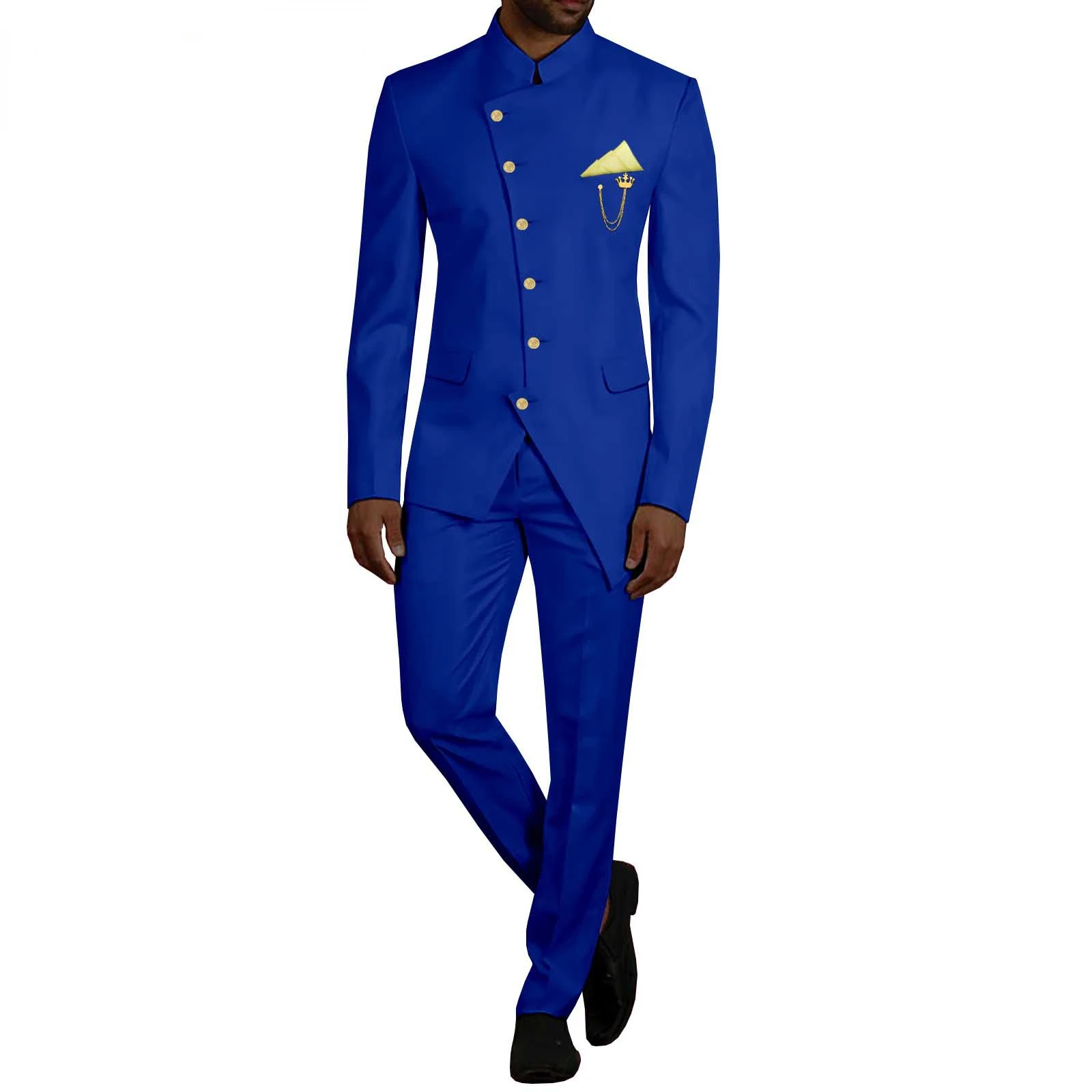New Arrival Men's Slim Fit Solid Color Casual Suit Jacket and Pants Ropa Para Hombres  Conjunto De Moletom Masculino  Men Suits