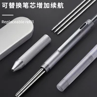4 In 1 Multifunction Luxury Pen, 0.7mm 3 Color Ballpoint 0.5mm Mechanical Pencil, Gravity Sensor Metal Retractable Pens Długopis 4