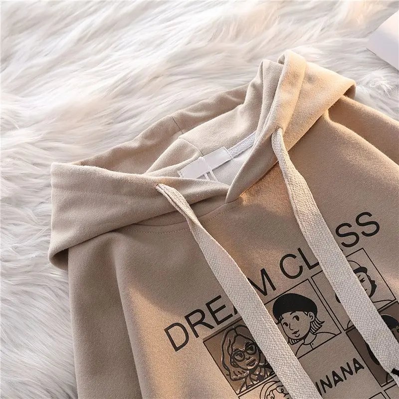 Women Men Hoodies Cute Sweatshirts Long Sleeve 2023 Harajuku Fresh Oversized Hoodies For Teen Female Thin And Thick Loose Kawaii