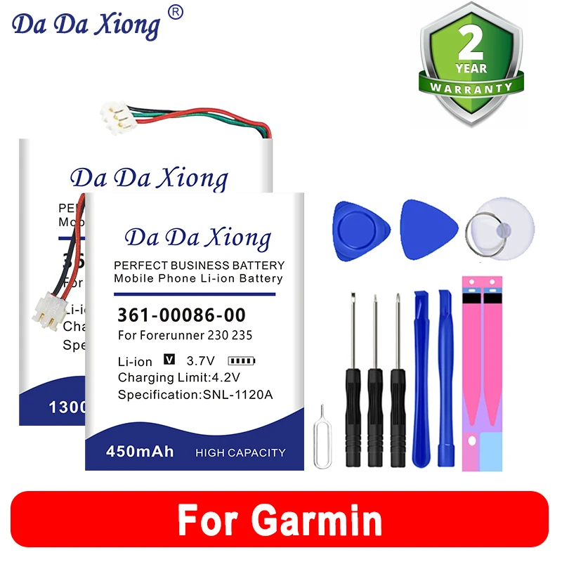 Batteria Per Garming Forerunner Nuvi Edge Glo Virb Approach S1 S1W S2 S3 S4 110 230 50X3597 605 2 920Xt 1490Tv 40Lm 52Lm Gps