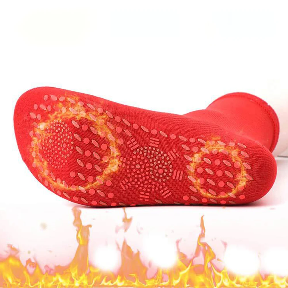 1-5Pairs Foot Warmer Socks Winter Anti-Freezing Sports White Red Warmer Stockings Breathable Anti-Fatigue for Fishing Camping
