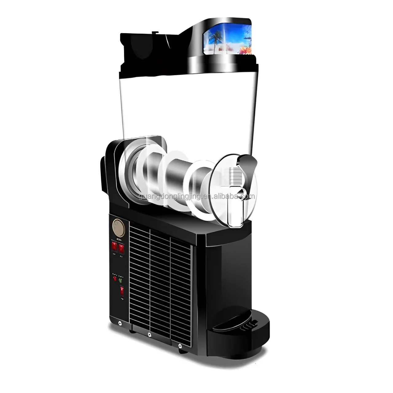 110V60HZ 15 Liters Single Tank Commercial Grade Cooling Cocktail Cold Drink Machine Ice Slushy Machine For Bars Restaurants