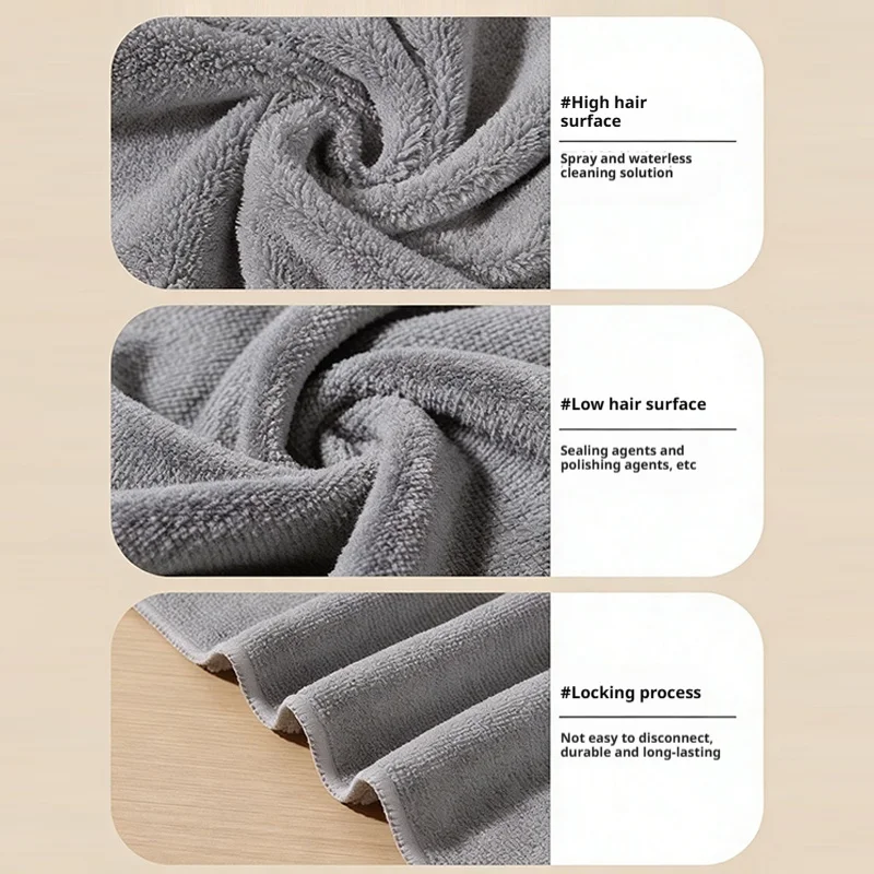 SEAMETAL 350GSM 마이크로 화이버 세차 타월 고밀도 흡수성 청소 천 자동차 디테일링 창 유리 걸레 액세서리