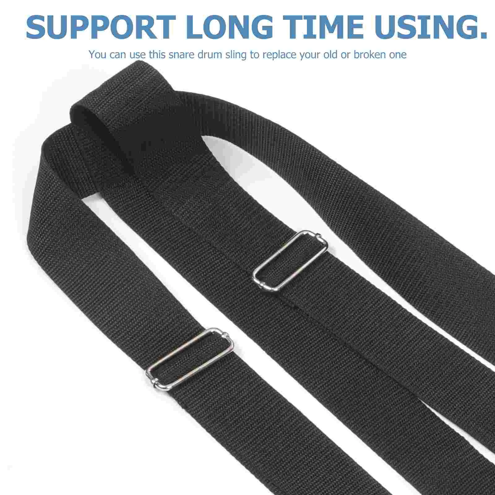 5cm Wide Black Snare Drum Strap Adjustable Marching Drum Sling Replacement Shoulder Belt For Musical Instruments