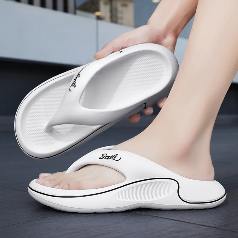 Flip-Flops for Men and Women Summer 2025 New Outer Wear Non-Slip Anti-Odor Flip-Flops Thick-Soled Beach Slippers - 5