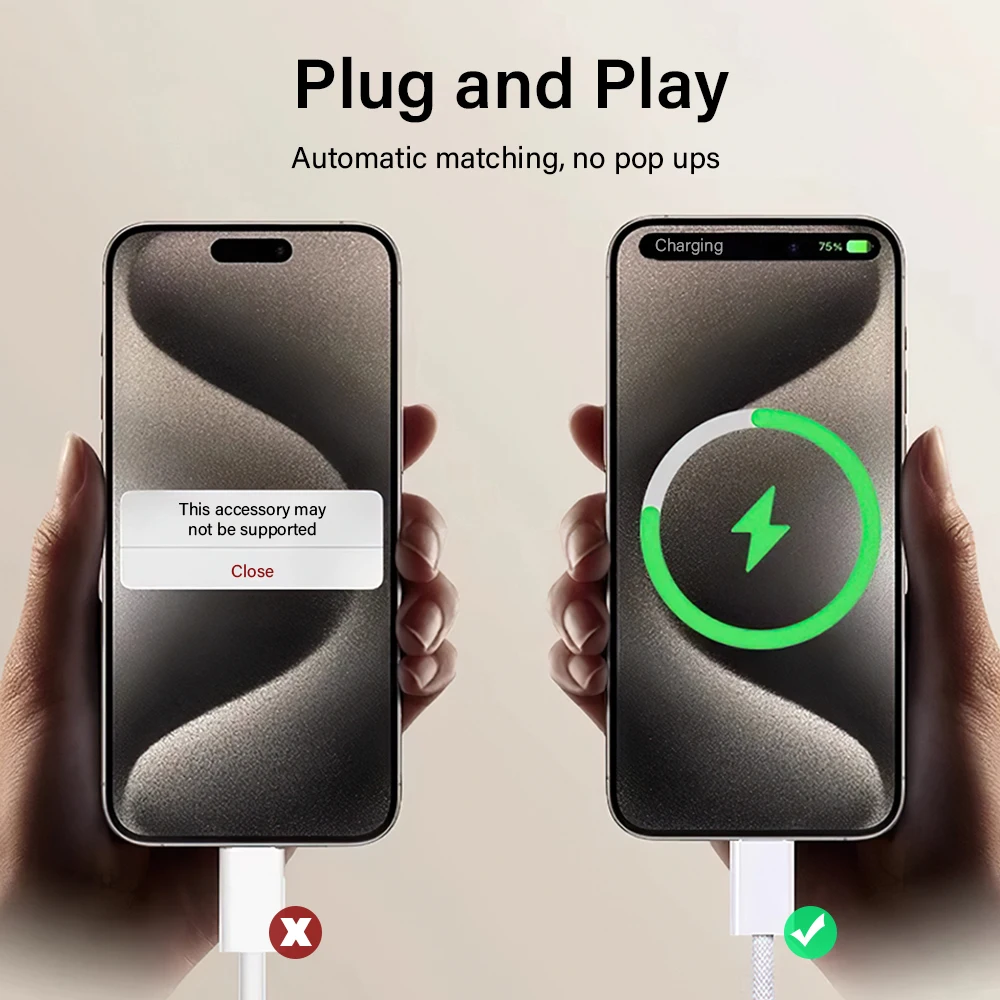 รูปสินค้า สายชาร์จ USB-C 2 เมตร สำหรับ iPhone iPad MacBook Samsung OPPO