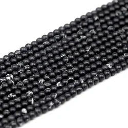 Vibrant Multicolor Blue Turquoise Striped Spacer Beads - 2mm about 188pcs (Black)
