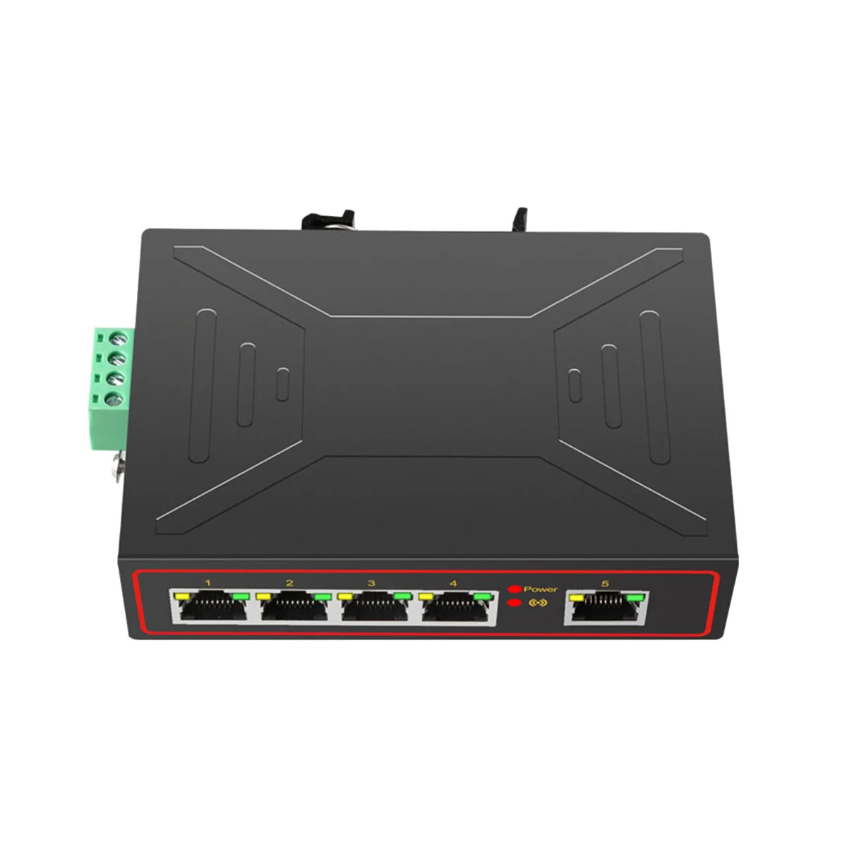 5 Porte 100M Switch Di Rete Industriale Rj45 Hub Internet Splitter Rj45 Switch Plug And Play Tipo Di Guida Din Migliora