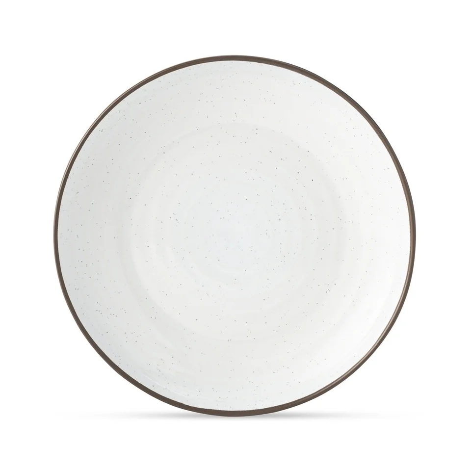 Rustic Round Ceramic Salad Serving Plate