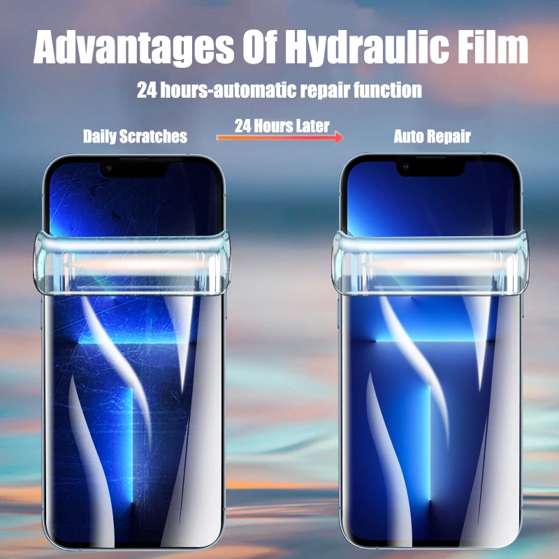 4 Stuks Hydrogel Film Schermbeschermer Voor Iphone 11 12 13 14 15 Pro Max Voor Iphone 14 15 Plus 12 13 Mini 13 14 Pro Full Cover Film