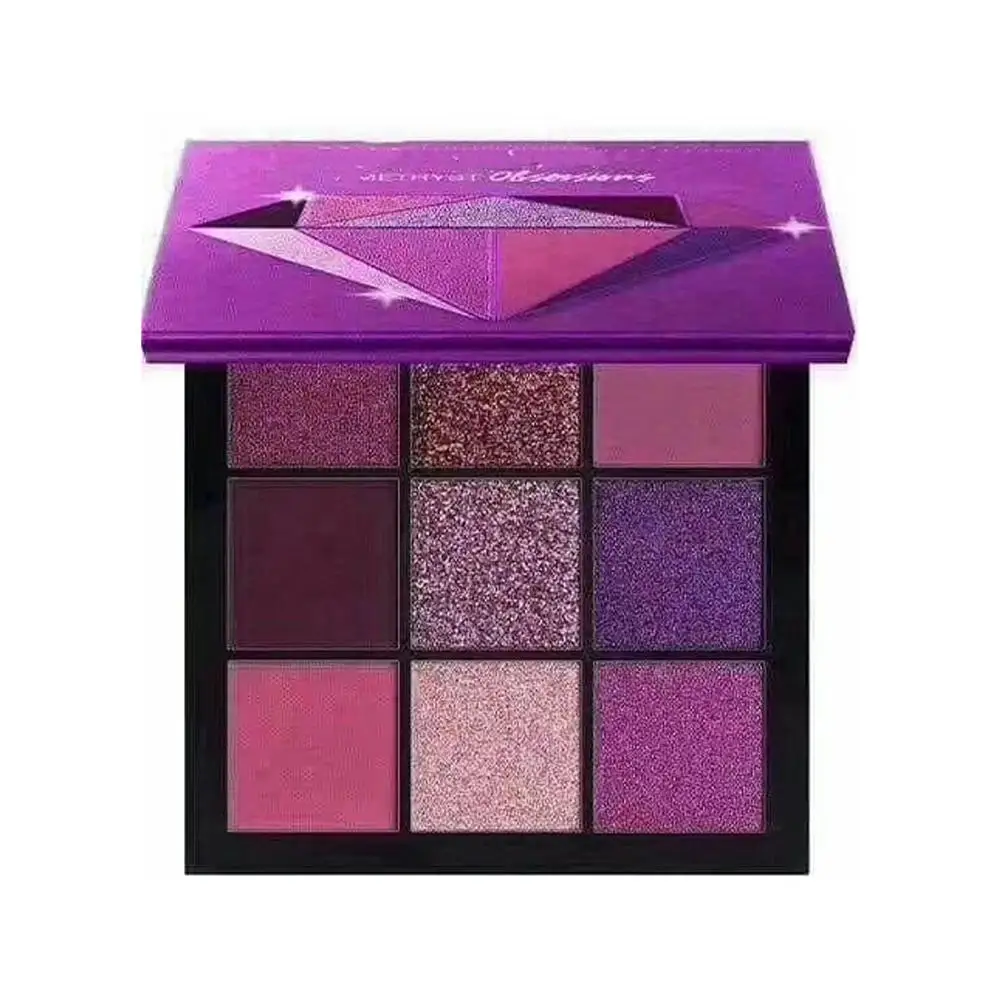 Nine-Color Diamond Eyeshadow Palette Matte And Pearl Earth Tones, Makeup Palette With Various Shades Long-lasting Makeup