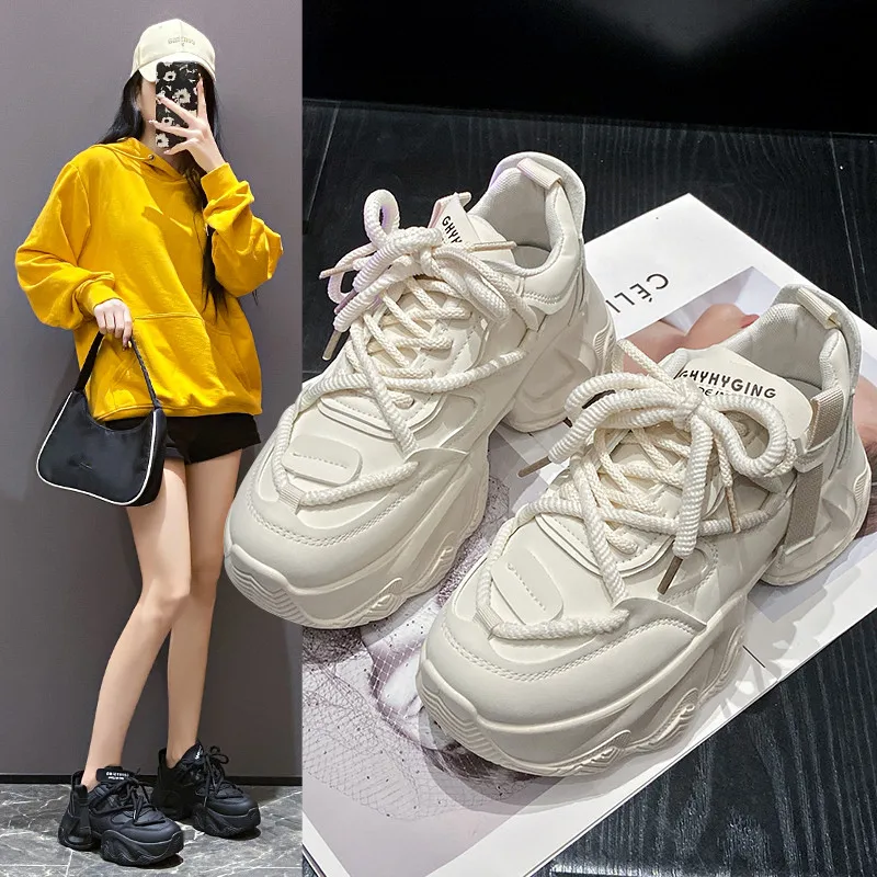 

Women's Shoes Casual Shoes Spring Sneakers Platform Tennis Female Woman-shoes Thick Sole Trainers Roses Black Fashion Shallow Ba