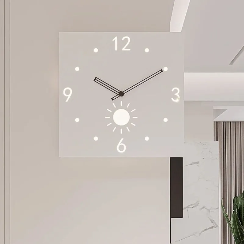 Description Picture 5 of itemLuxury Wall Clocks Nordic Stylish Corner Modern Living Room Dacorations Items Silent Wall Clocks Aesthetic Accessories for Home