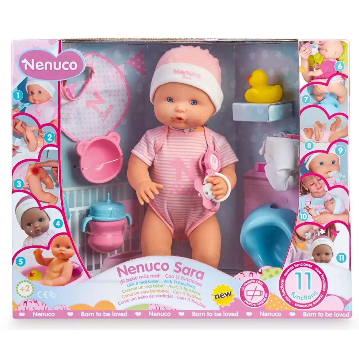 Nenuco Sara Doll 11 Interactive Functions Close Your Eyes Eat Porridge Drink Bottle Make Babits Pee Pee Pee Poop Aliexpress