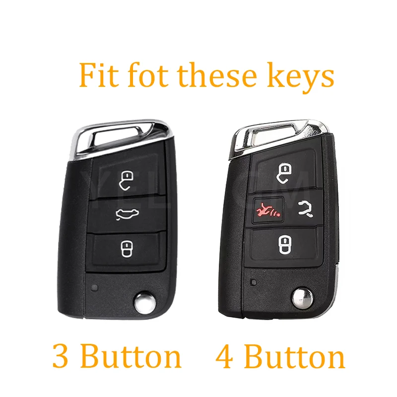 3 5 Button Tpu Car Key Case Cover for VW Polo Golf 7 Tiguan Skoda Octavia Kodiaq Karoq SEAT Ateca Leon Ibiza key case cover key case