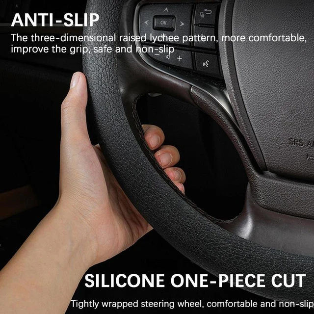Universal Steering Wheel Cover Non-Slip Silicone Steering Wheel Cover  Exquisite Workmanship Automotive Accessory for Most Cars - AliExpress