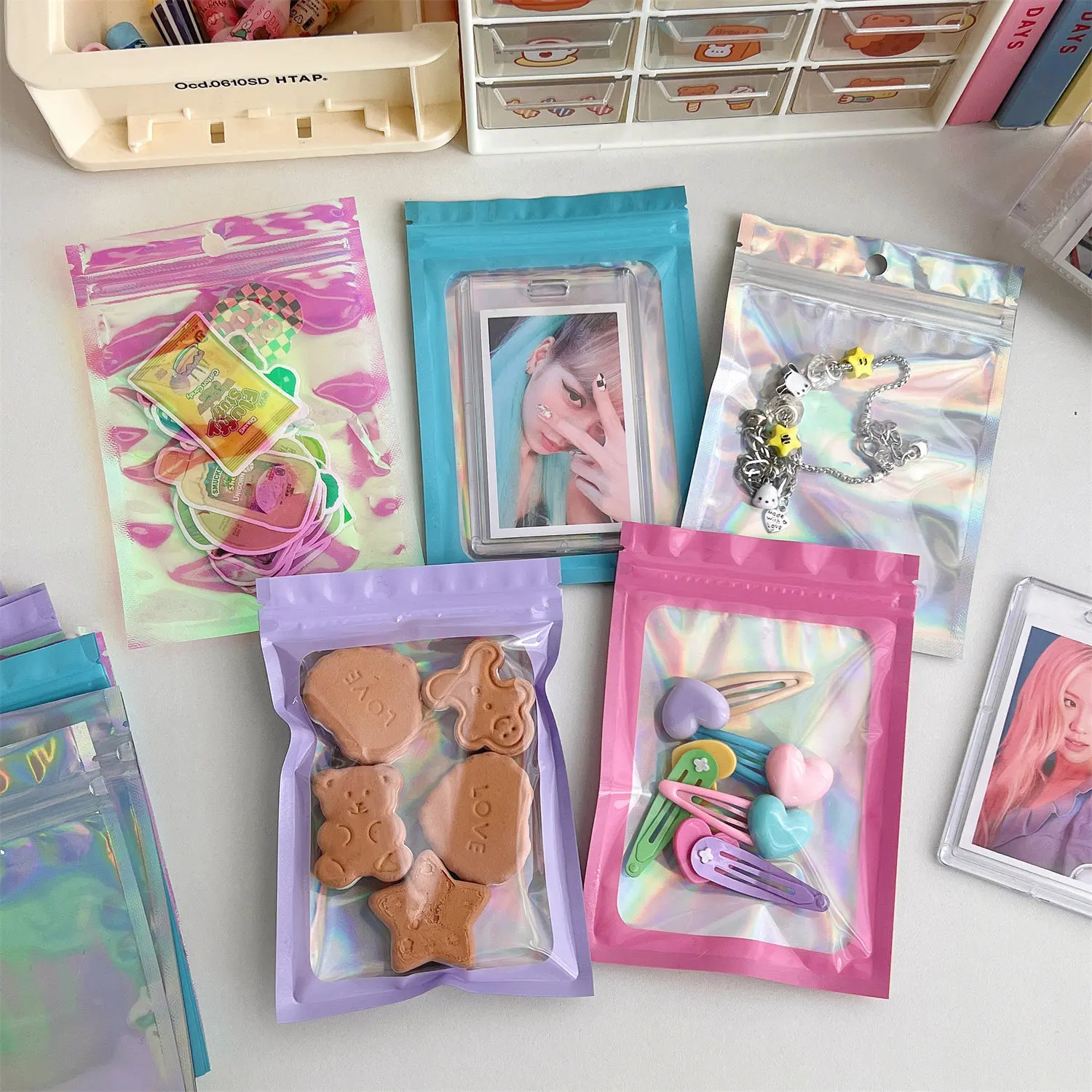5/10pcs Packaging Pouch Bag Aluminum Foil Polyester Film