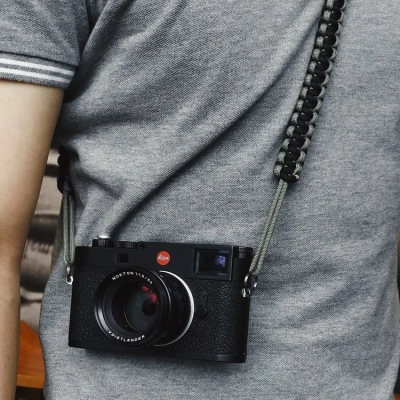 Per Fotocamera Digitale Mirrorless Leica Canon Nikon Olympus Pentax Sony Alpinismo Nylon Corda Fotocamera Tracolla Cintura