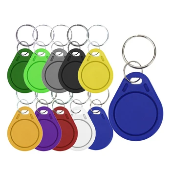5YOA 5/10PCS RFID Access Control Clone Badge NFC Smart Chip 0 Block Rewritable Copy Key Fob 13.56MHZ 1K S50 Duplicator Copy Tag 1