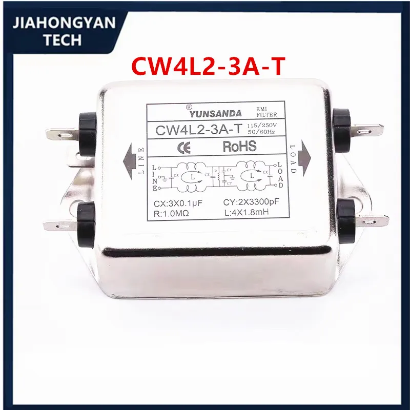 전원 EMI 필터 CW4L2-10A-T/S CW4L2-6A-T/S CW4L2-20A-T/S 단상 AC 115V / 250V 20A 50/60HZ