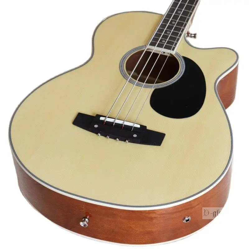 4 String Acoustic Electric Bass Guitar 43 Inch Acoustic Bass Guitar Cutaway Design 21 Frets High Gloss with EQ acoustic electric guitar,acoustic guitar