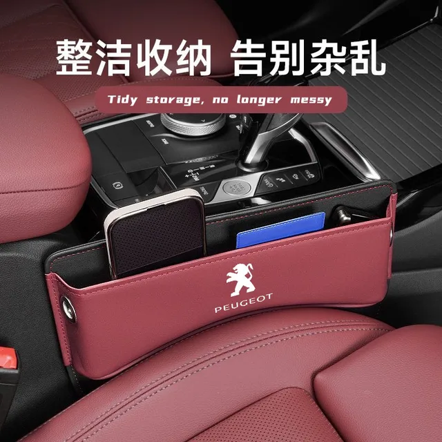 Organisateur d'espace de siège de voiture multifonction, boîte de rangement de poche universelle pour Peugeot 308 408 508 RCZ 208 3008 2008 206 307 accessoires 1
