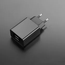 Universal Dual USB Travel Charger Adapter - EU Plug, 5V 2A - Black EU plug
