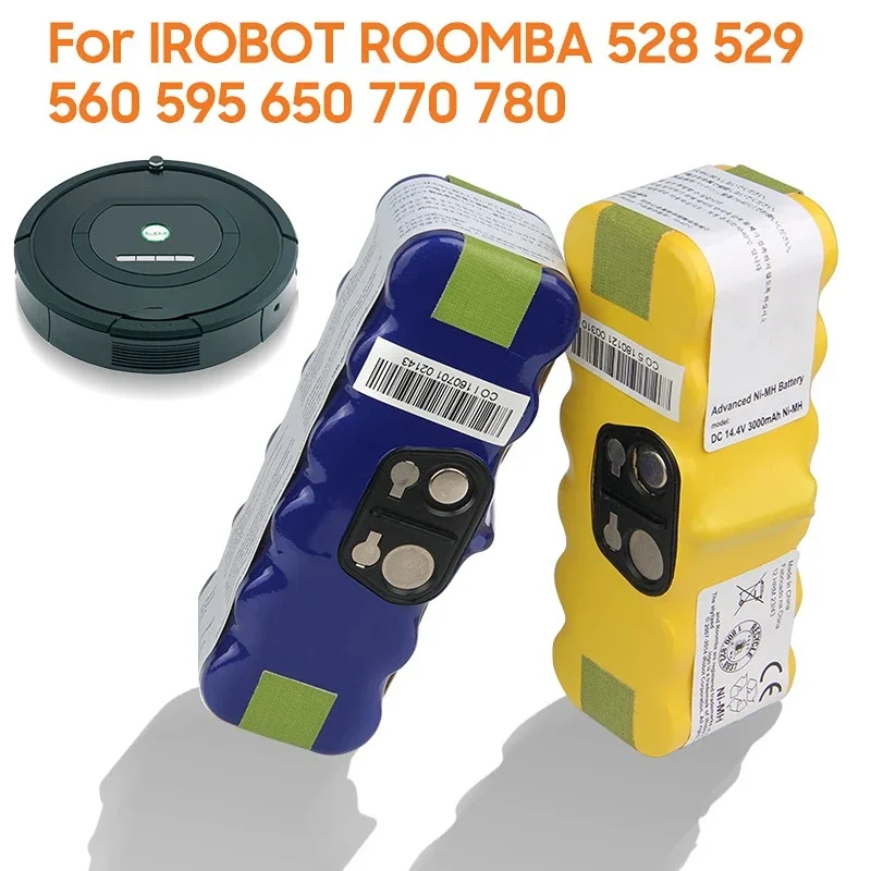 

Сменная батарея 14,4 В 3000 мА/ч для пылесоса iRobot Roomba 500 600 700 800 серии 540 785 530 595 650 760 870