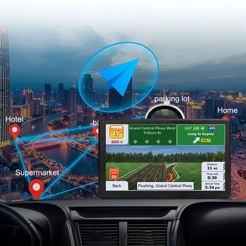 New Europe Car GPS Navigation 7 Inch Touch Screen GPS Navigator Truck Sunshade Sat Nav 256M+8G Map GPS Navigators 6