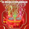 Firework Bubble Blower Party Atmosphere Bubble Maker Flashlight Design Electric Fire Work Bubble Machine 36 Hole Bubble Blower 1