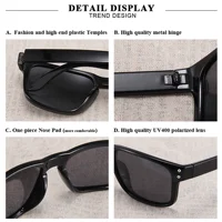 Nouvelles lunettes de soleil polarisées de luxe de haute qualité KIDIN 2026, carrées, pour sports de plein air, fête, plage, femmes et hommes, protection UV400 5