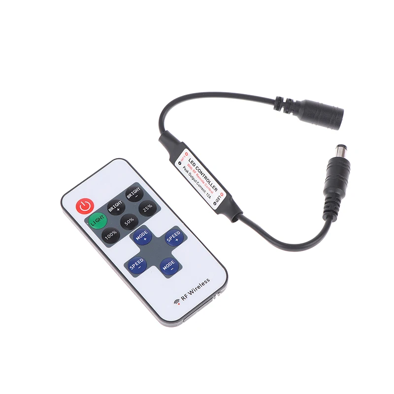 Mini LED Single Color Dimmer DC 5V 12V 24V 6A 5050 2835 Strip Lights Constant Voltage PWM Signal Controller With RF 9/Key Remote