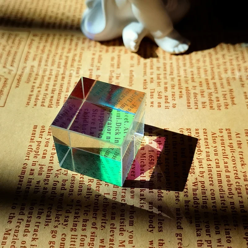 Photography Prism Optical Prisms 1pcs Magic Prism Cube Mini Hexahedral Crystal Optical Glass X-cube Dichroic Design Cube Prism RGB Combiner Splitter