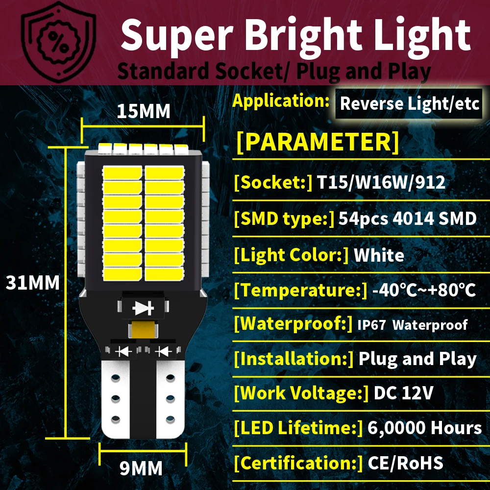 Ÿ ƿ츮 ý T27 CHR ķ ڷѶ FJ ũ 86  ũ 921  2x LED  Ʈ   W16W T15 200 Canbus
